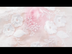 नरम जाल ट्यूल फीता ट्रिम रंगीन फूल कढ़ाई फीता ट्रिमिंग