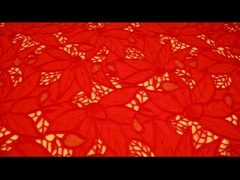 सुंदर लीफ गिप्योर कढ़ाई ट्यूल लेस फैब्रिक