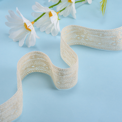 Embroidery Nylon Cotton Lace Trim  100 Yards Length For Dress