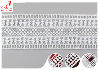 OEM Ivory Guipure Embroidered Ribbon Trim For Dresses Lace Decoration SGS Verified