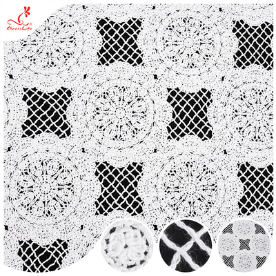 बिना आस्तीन वाला फीता ब्लाउज जैकार्ड खोखला कढ़ाई वाला ब्लाउज कैजुअल महिला पहनें फीता कपड़े