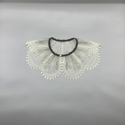 3.5 से 4 स्तर रंग स्थिरता फीता कॉलर गोल आकार Applique