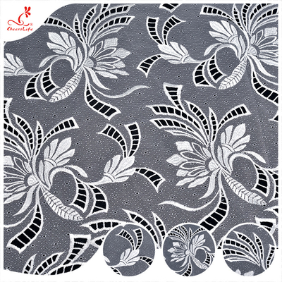 फैक्टरी मूल्य रासायनिक पॉलिएस्टर कढ़ाई ग्यूपुर पानी में घुलनशील फीता कपड़े